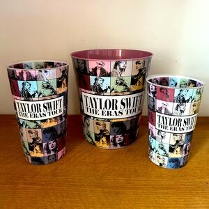 Taylor Swift Eras Tour Movie Trio (popcorn can, medium cup and large cup)